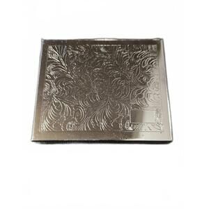 SILVER-TONE Case With Single And Magnified Mirrors 3"x 2"